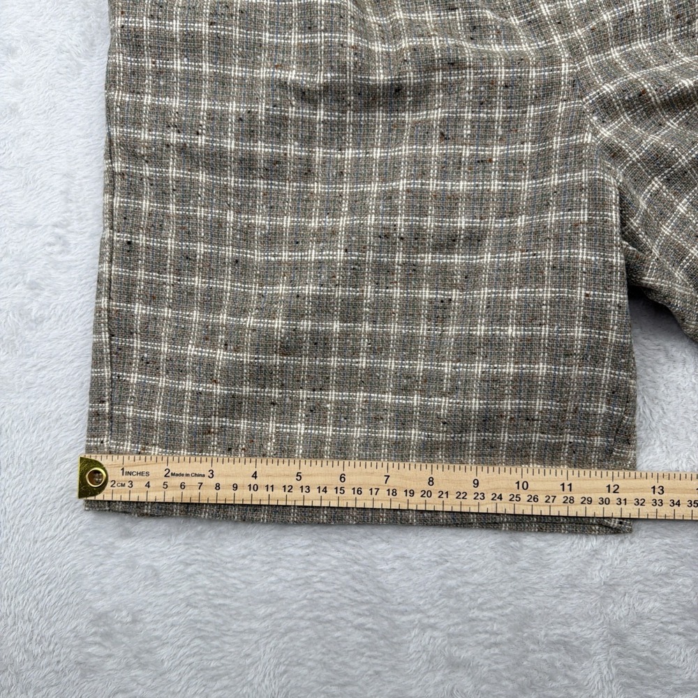 VTG HUNT CLUB Shorts Sz 10 26x8 Wool Tweed Knit Pleated Golf Tall Academia Lined - Picture 8 of 9